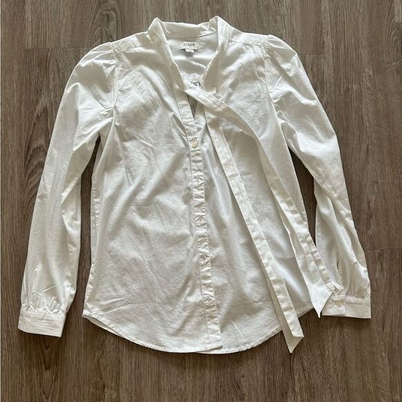J. Crew Button Down with Tie Accent - Picture 1 of 10